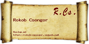 Rokob Csongor névjegykártya